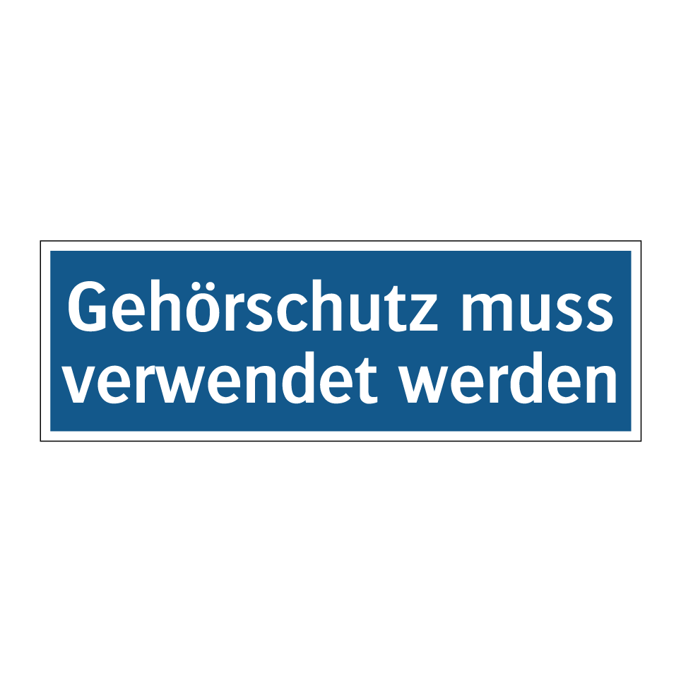 Gehörschutz muss verwendet werden