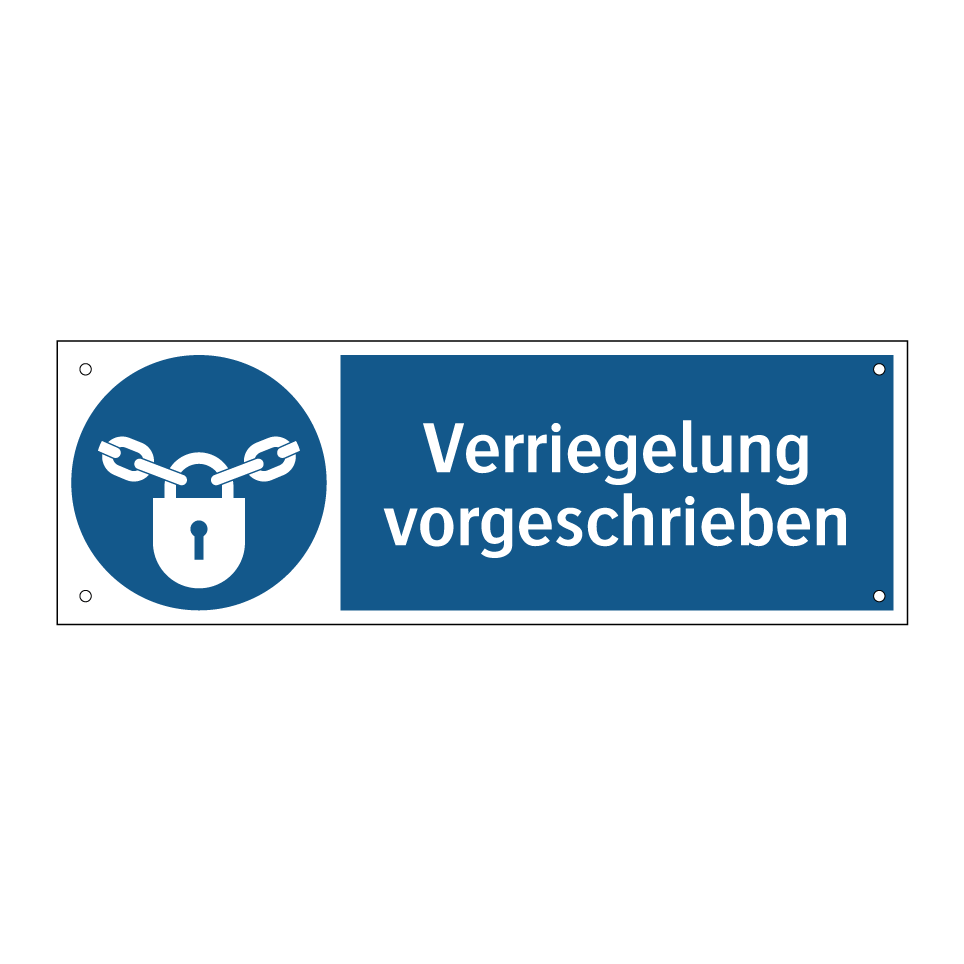 Verriegelung vorgeschrieben