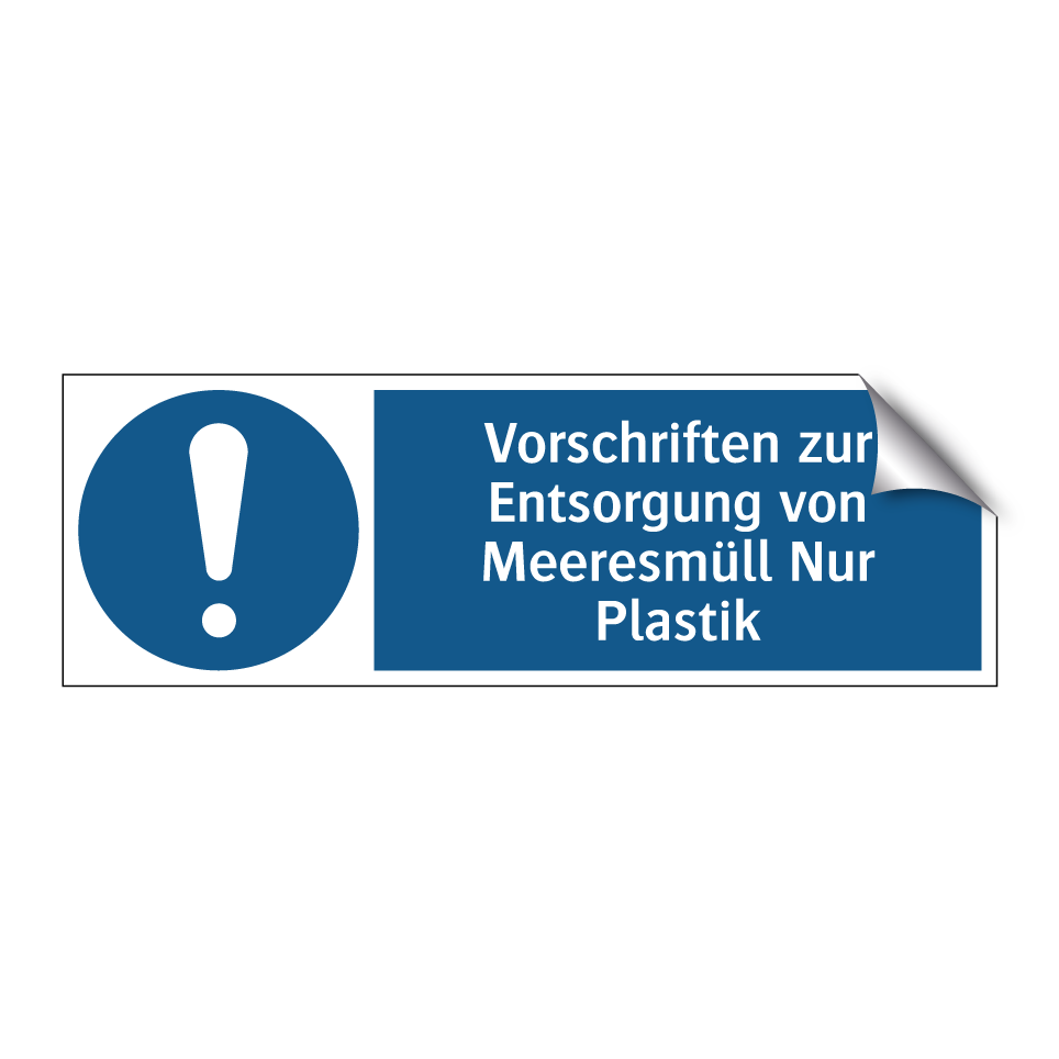 Vorschriften zur Entsorgung von Meeresmüll Nur Plastik