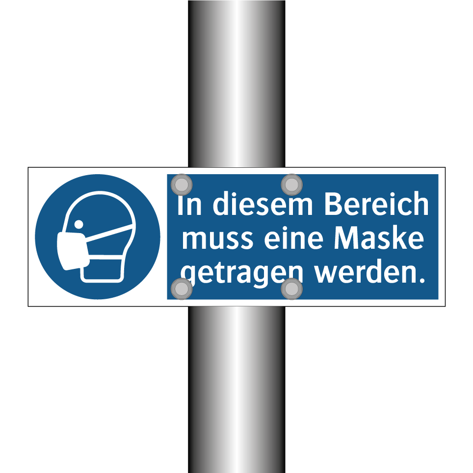 In diesem Bereich muss eine Maske getragen werden.