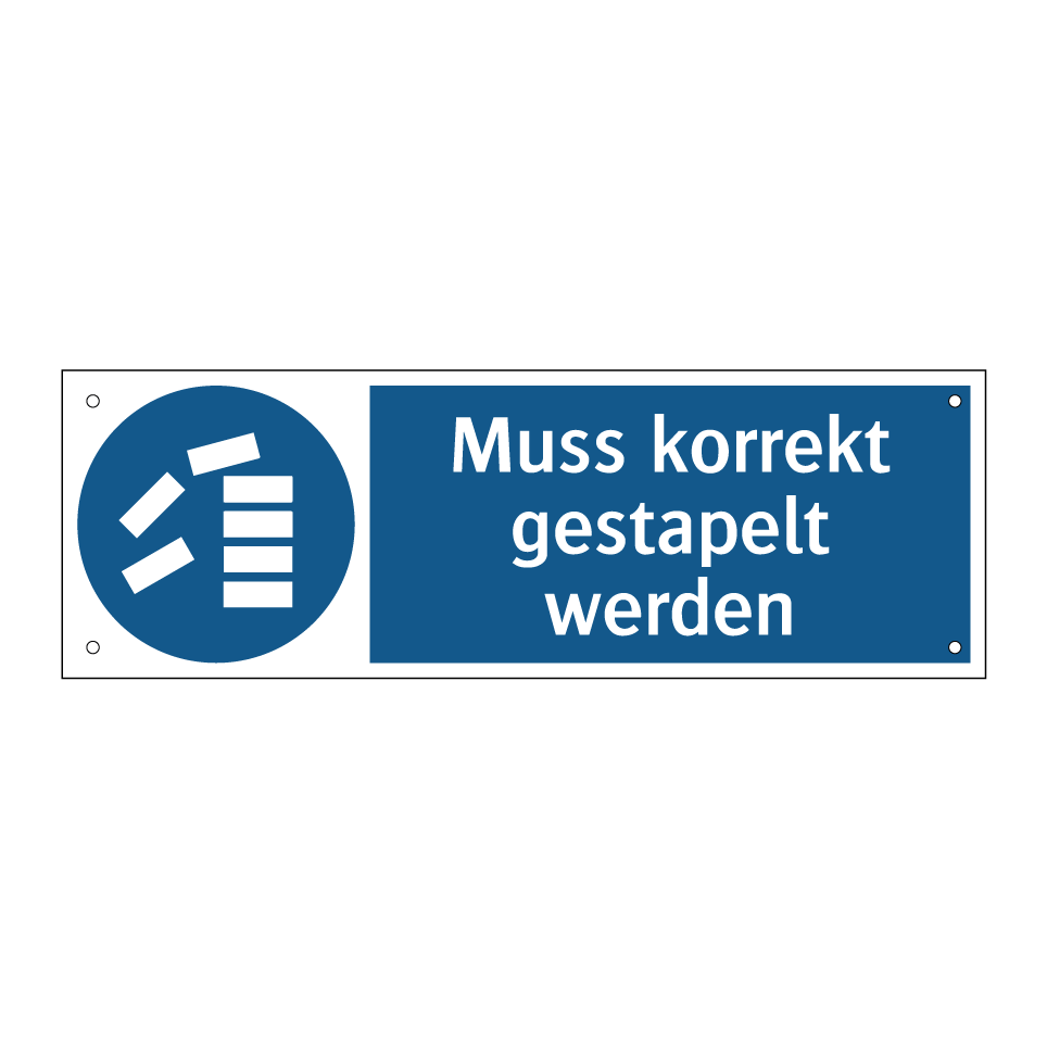 Muss korrekt gestapelt werden