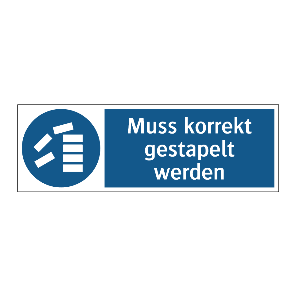 Muss korrekt gestapelt werden