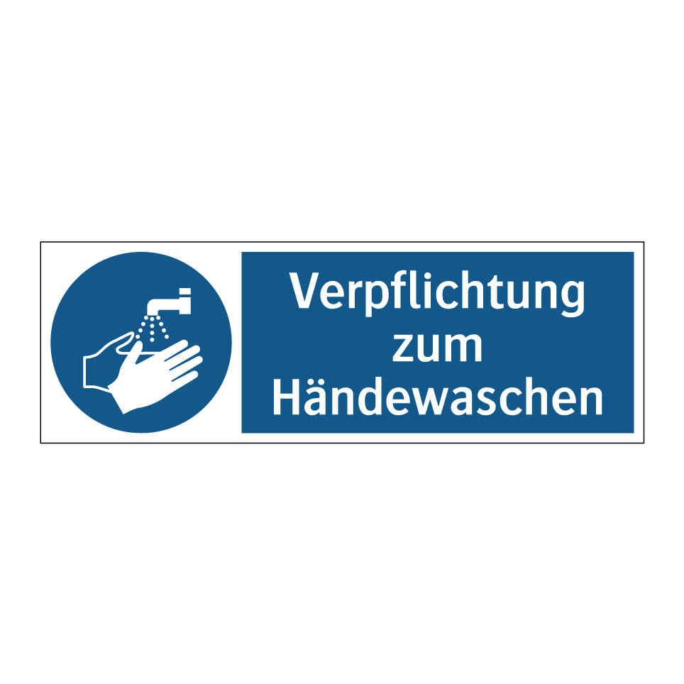 Verpflichtung zum Händewaschen
