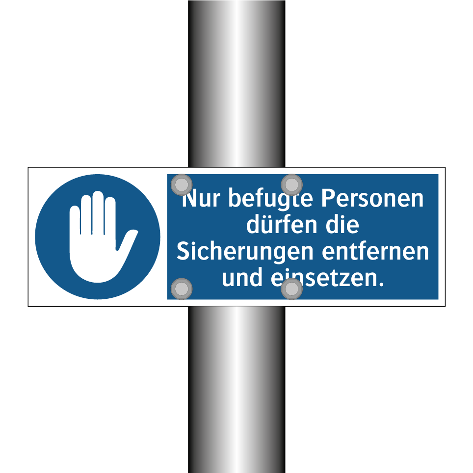 Nur befugte Personen dürfen die Sicherungen entfernen und einsetzen.