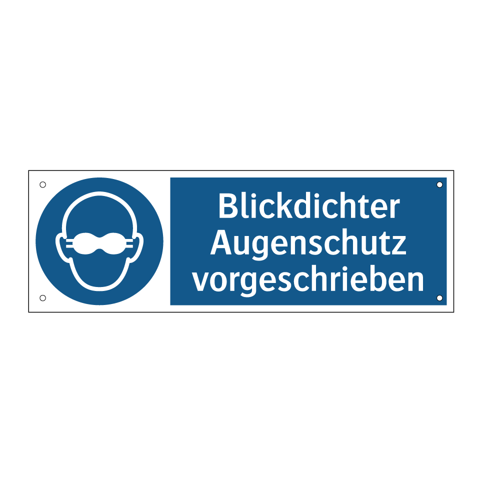 Blickdichter Augenschutz vorgeschrieben