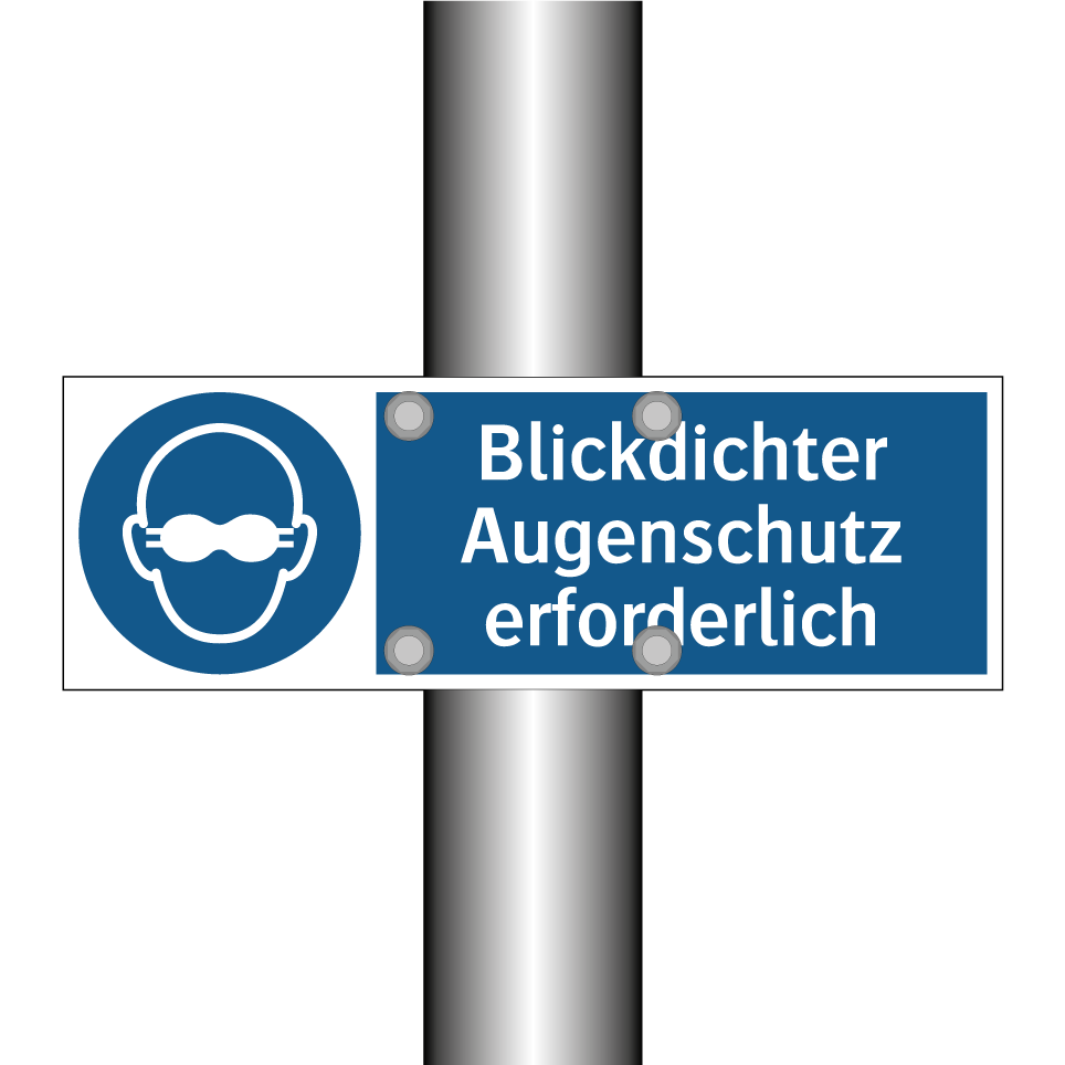 Blickdichter Augenschutz erforderlich