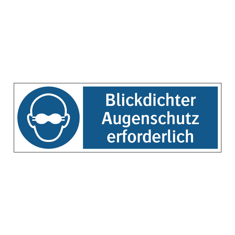 Blickdichter Augenschutz erforderlich