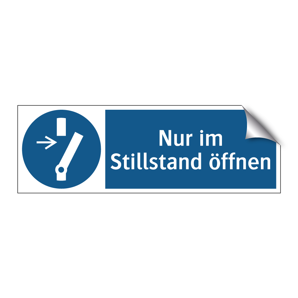 Nur im Stillstand öffnen