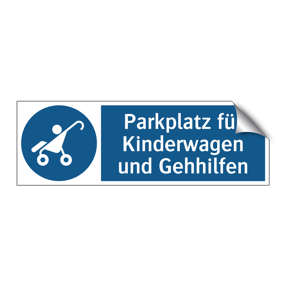Parkplatz für Kinderwagen und Gehhilfen