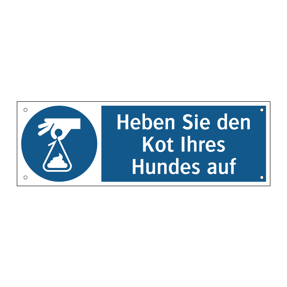 Heben Sie den Kot Ihres Hundes auf