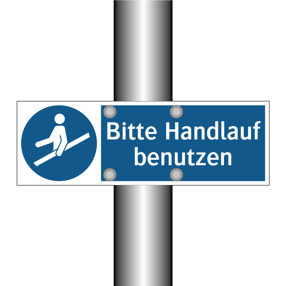 Bitte Handlauf benutzen