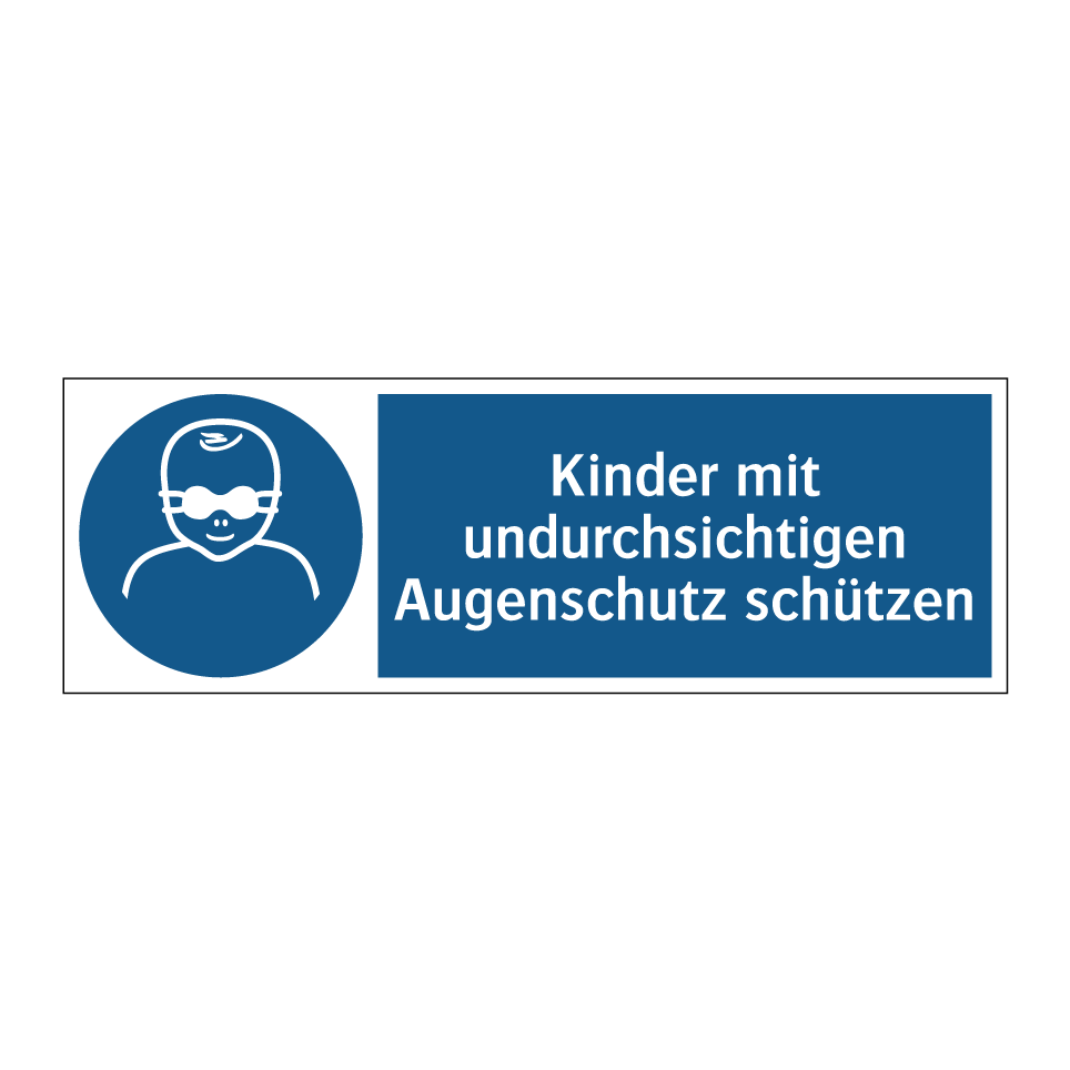 Kinder mit undurchsichtigen Augenschutz schützen