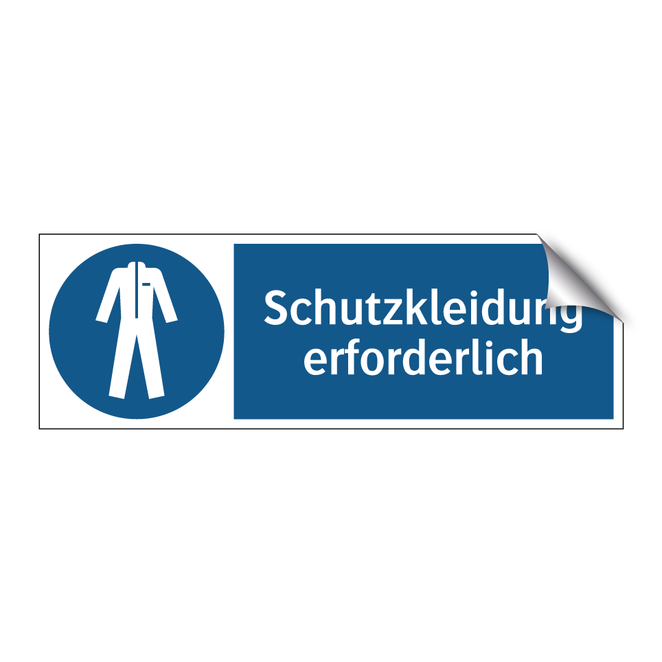 Schutzkleidung erforderlich