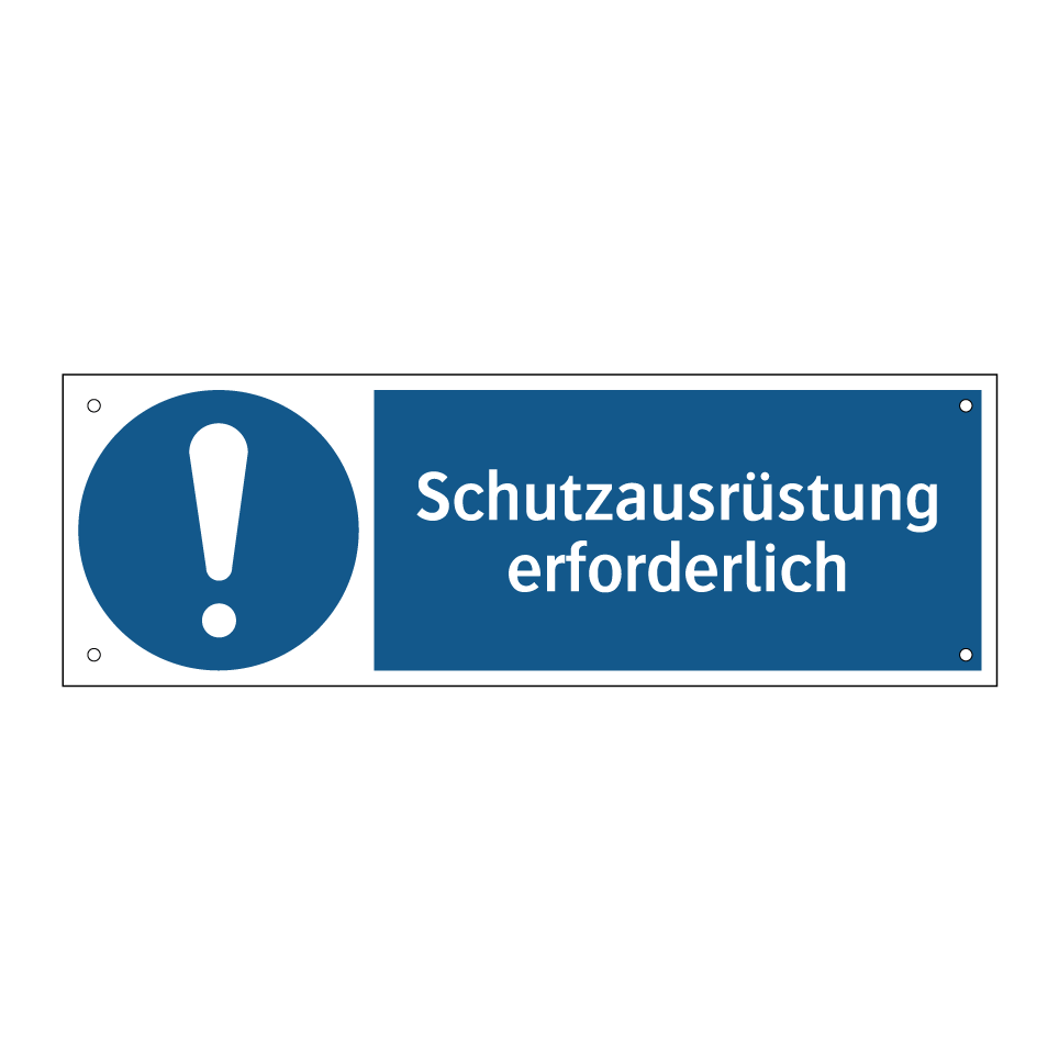 Schutzausrüstung erforderlich