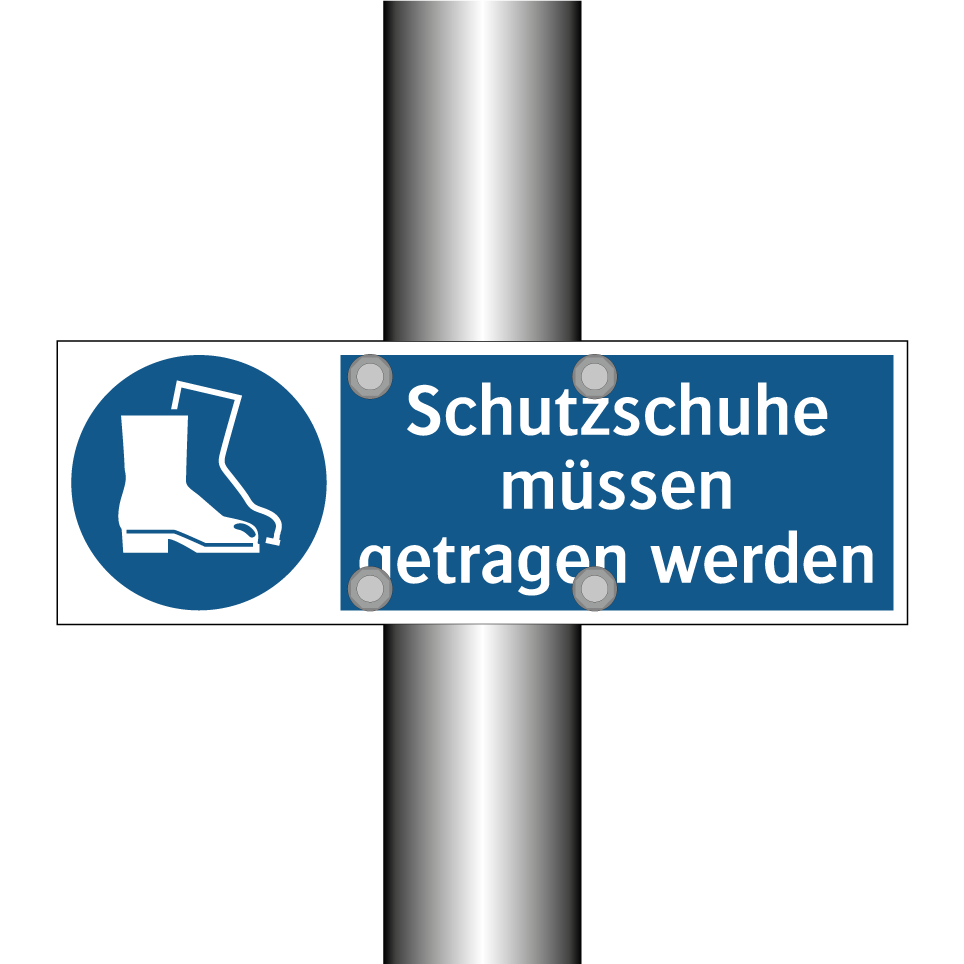 Schutzschuhe müssen getragen werden