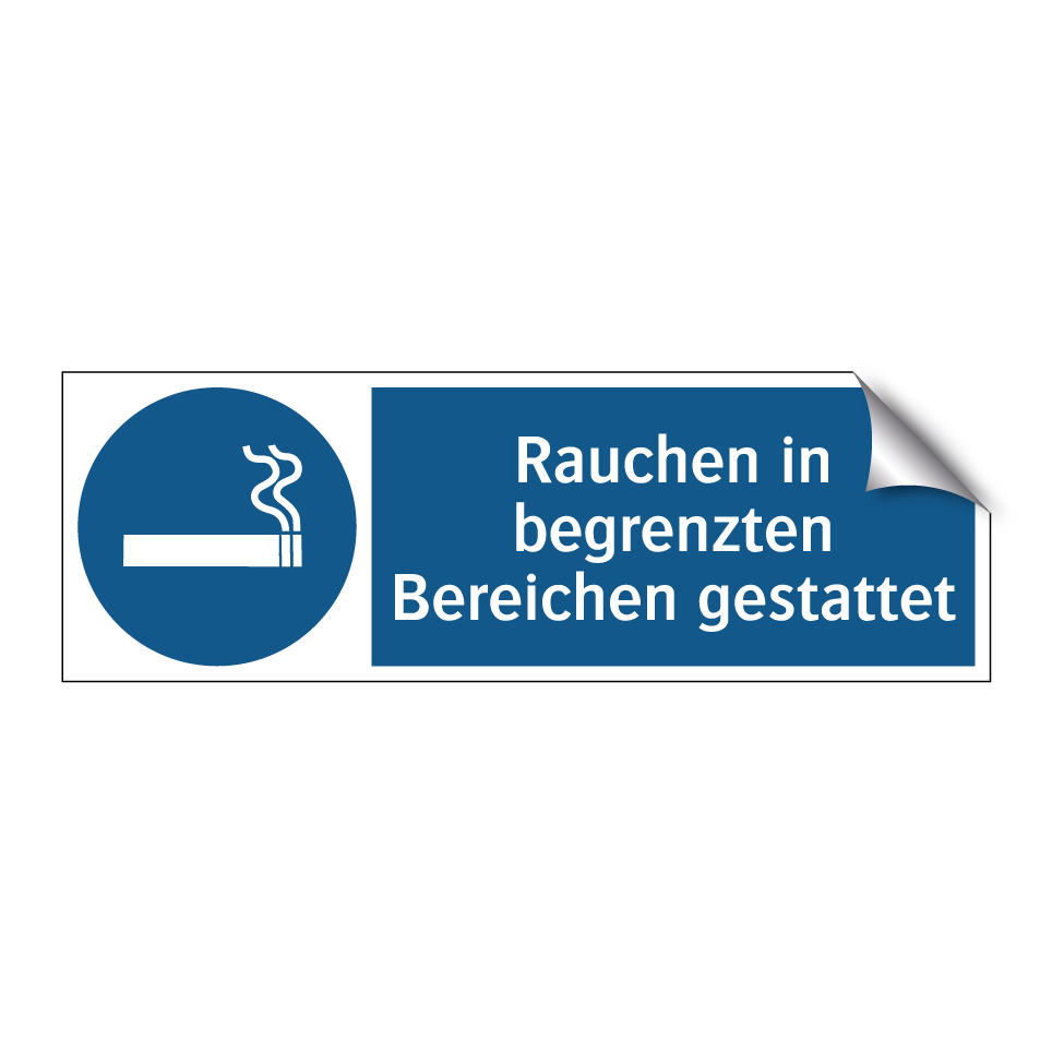 Rauchen in begrenzten Bereichen gestattet