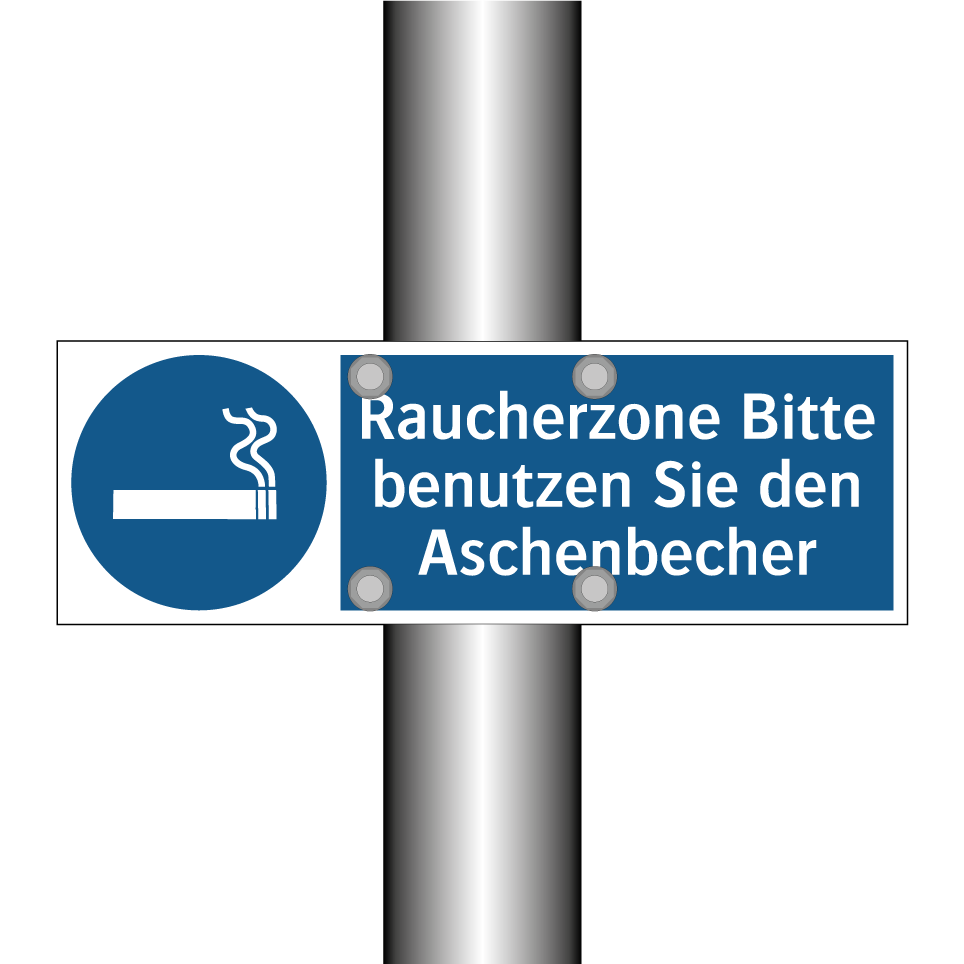 Raucherzone Bitte benutzen Sie den Aschenbecher