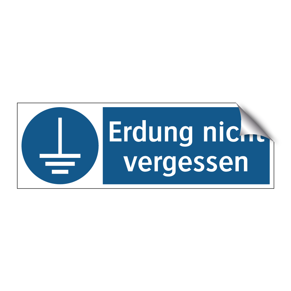 Erdung nicht vergessen
