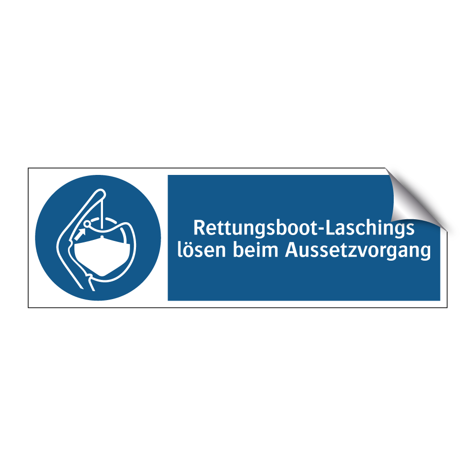 Rettungsboot-Laschings lösen beim Aussetzvorgang