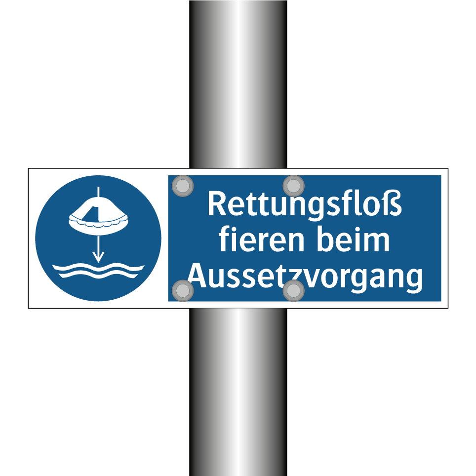 Rettungsfloß fieren beim Aussetzvorgang