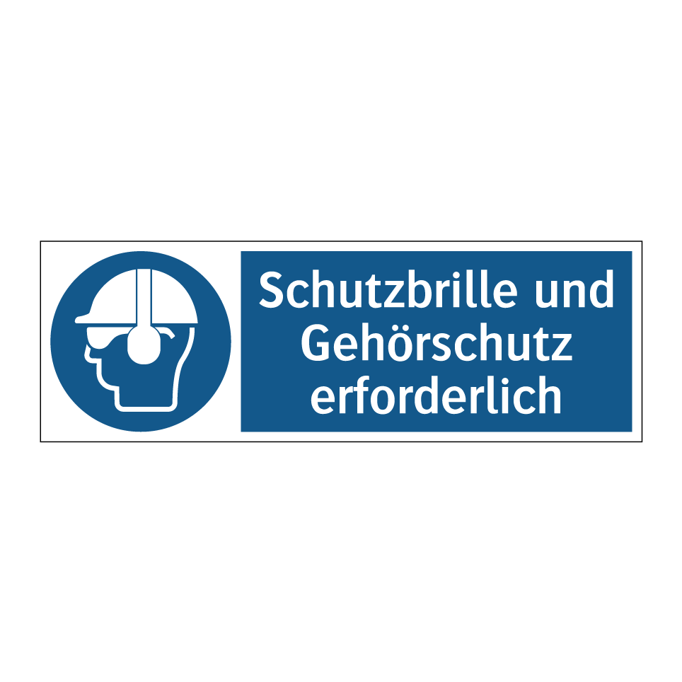 Schutzbrille und Gehörschutz erforderlich