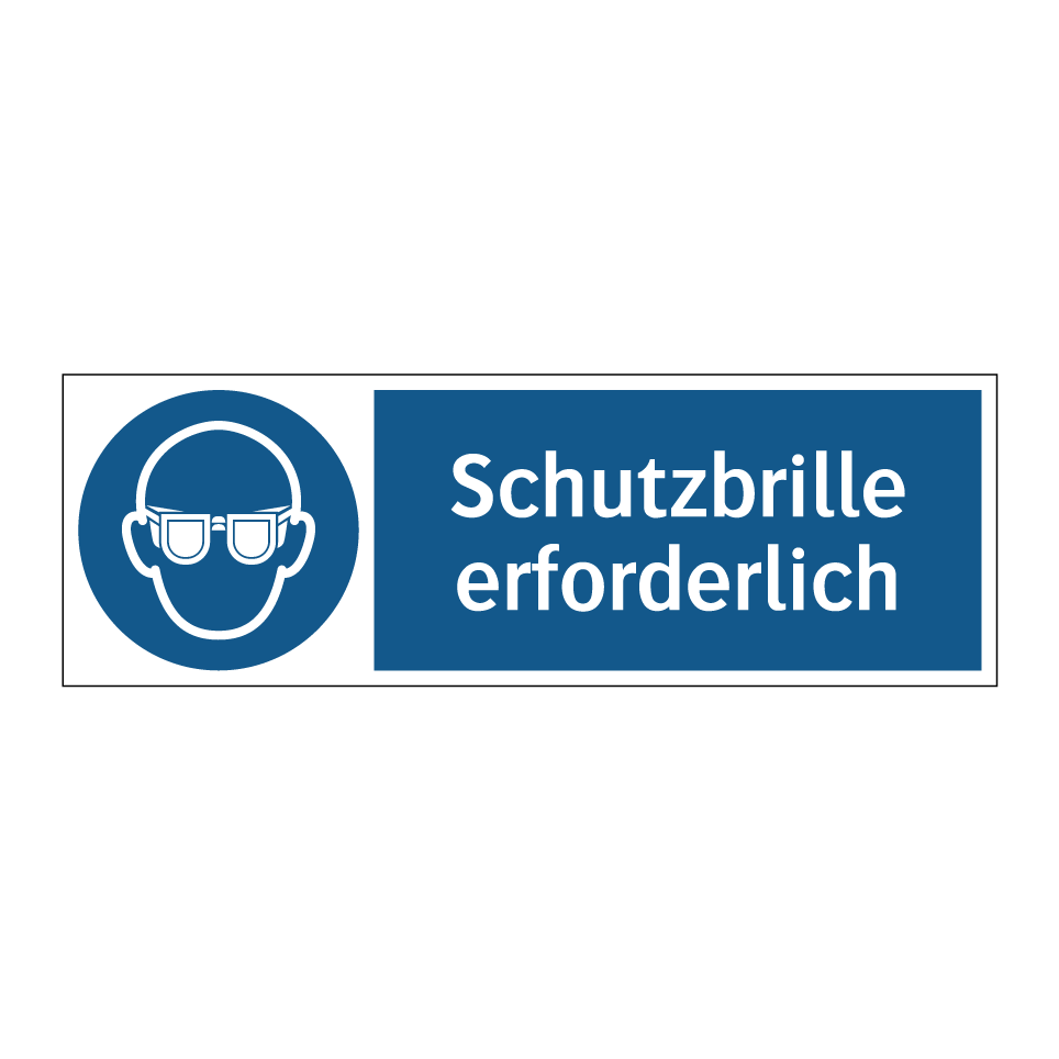 Schutzbrille erforderlich