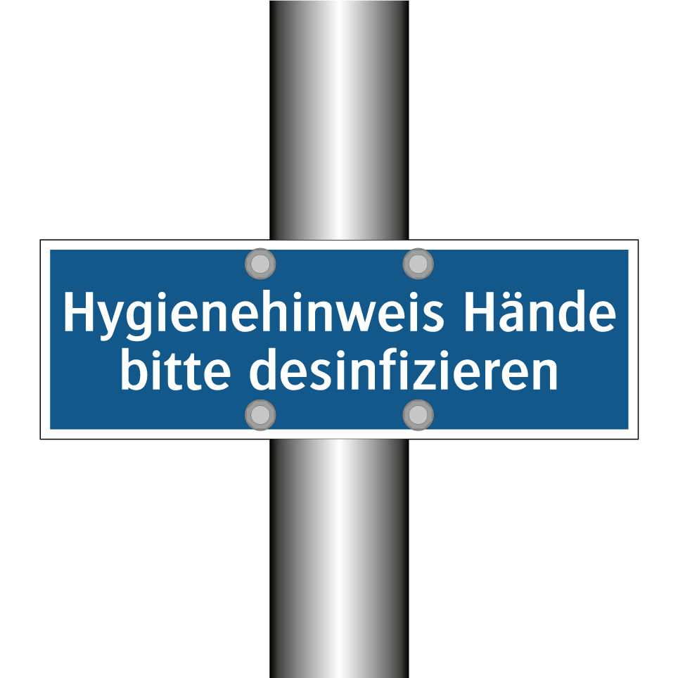 Hygienehinweis Hände bitte desinfizieren