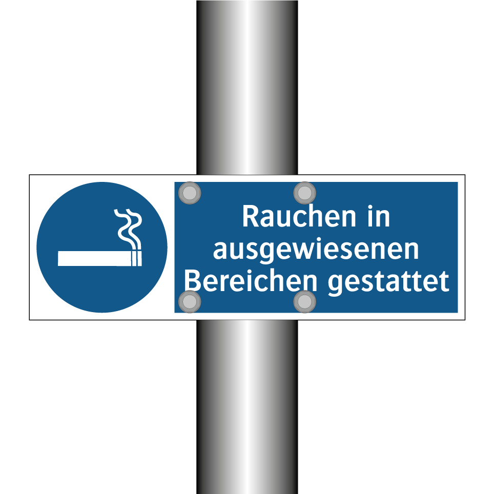 Rauchen in ausgewiesenen Bereichen gestattet