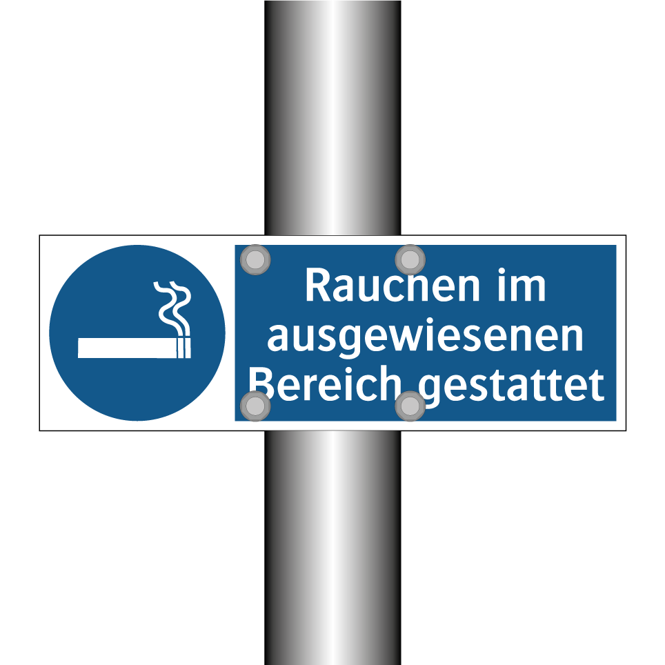 Rauchen im ausgewiesenen Bereich gestattet