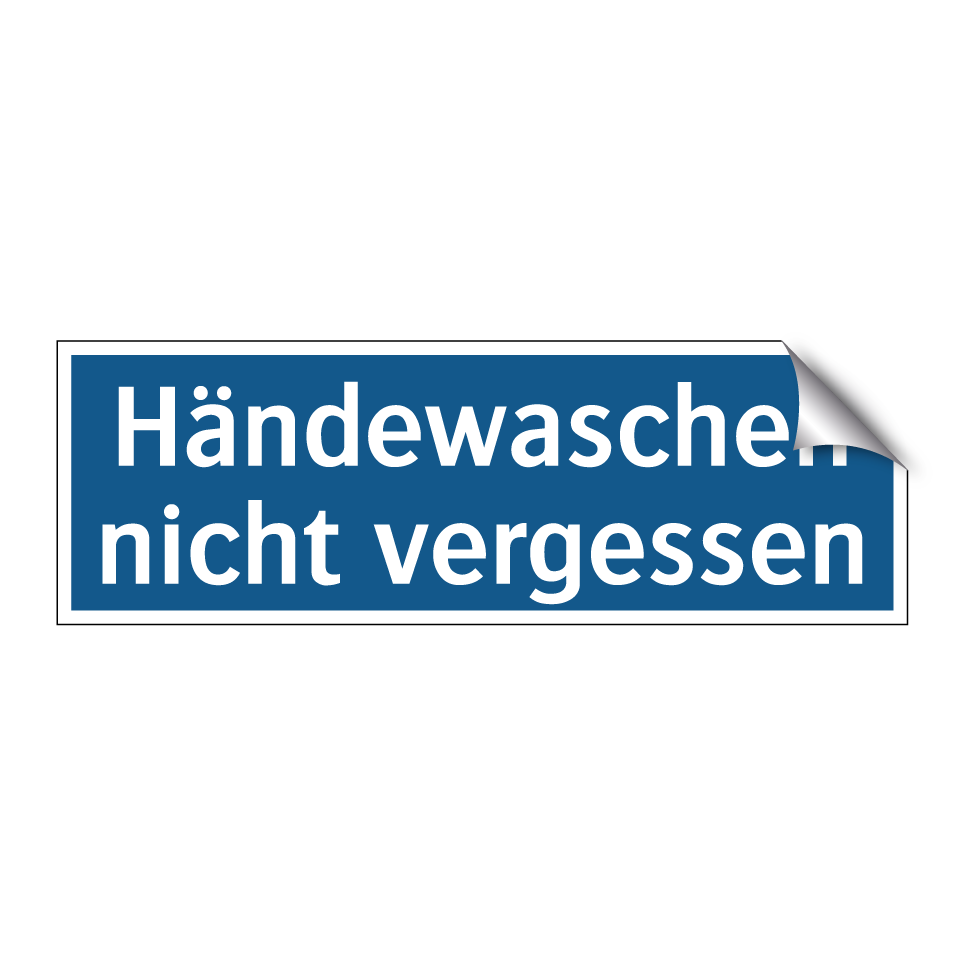 Händewaschen nicht vergessen