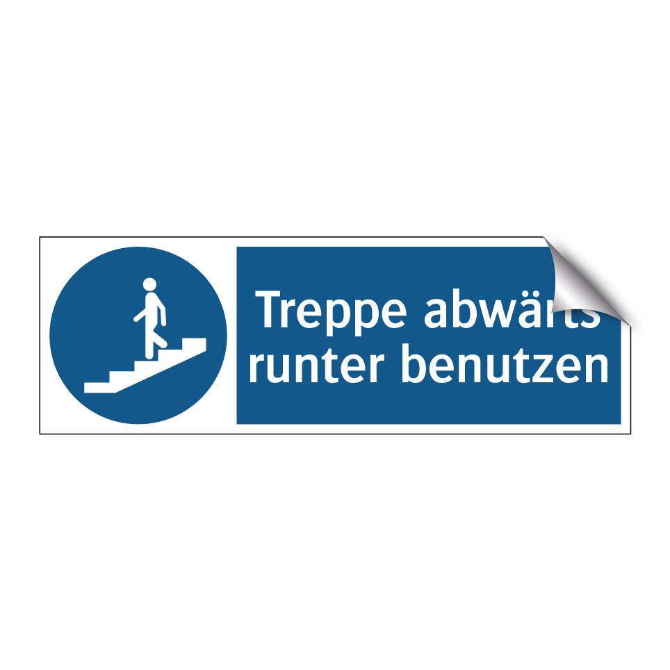 Treppe abwärts runter benutzen