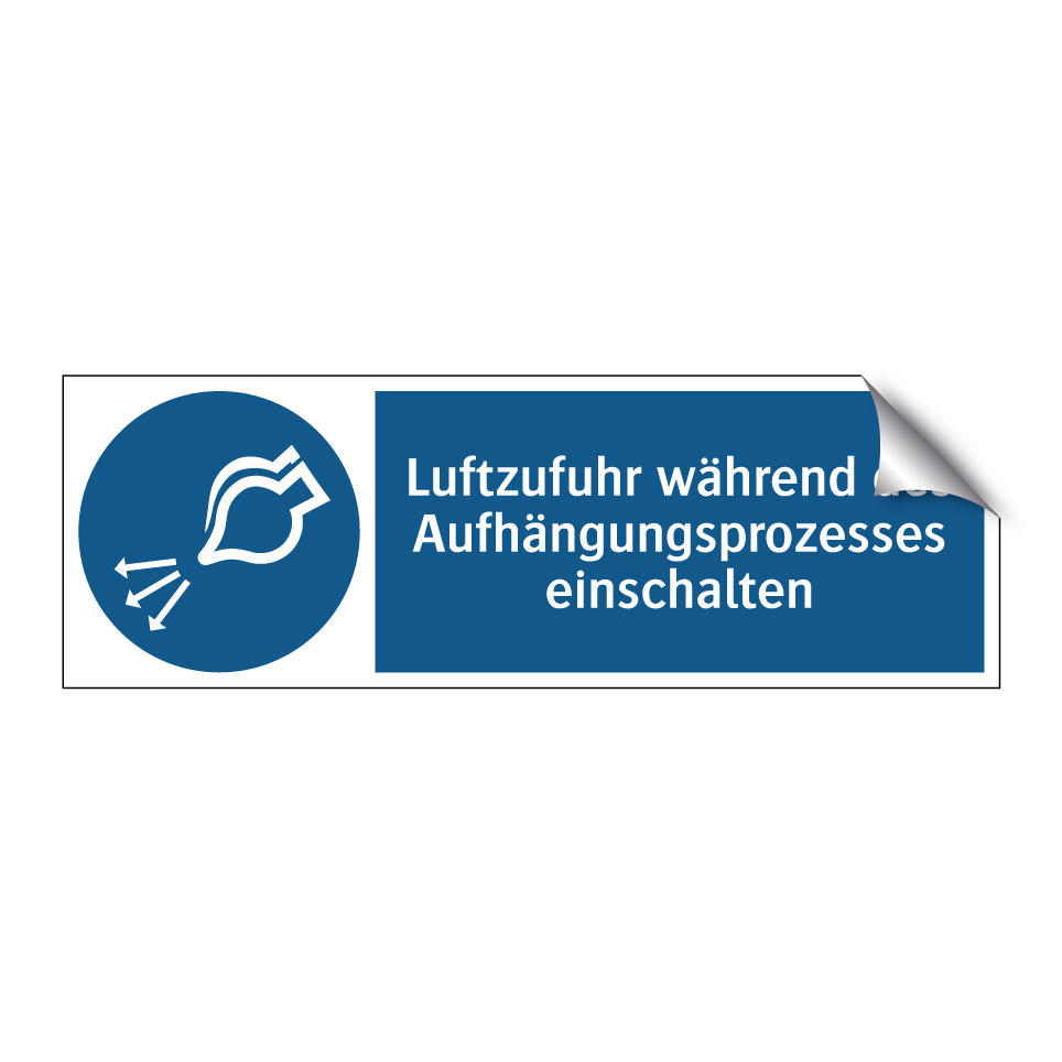 Luftzufuhr während des Aufhängungsprozesses einschalten