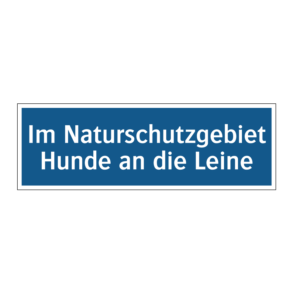 Im Naturschutzgebiet Hunde an die Leine