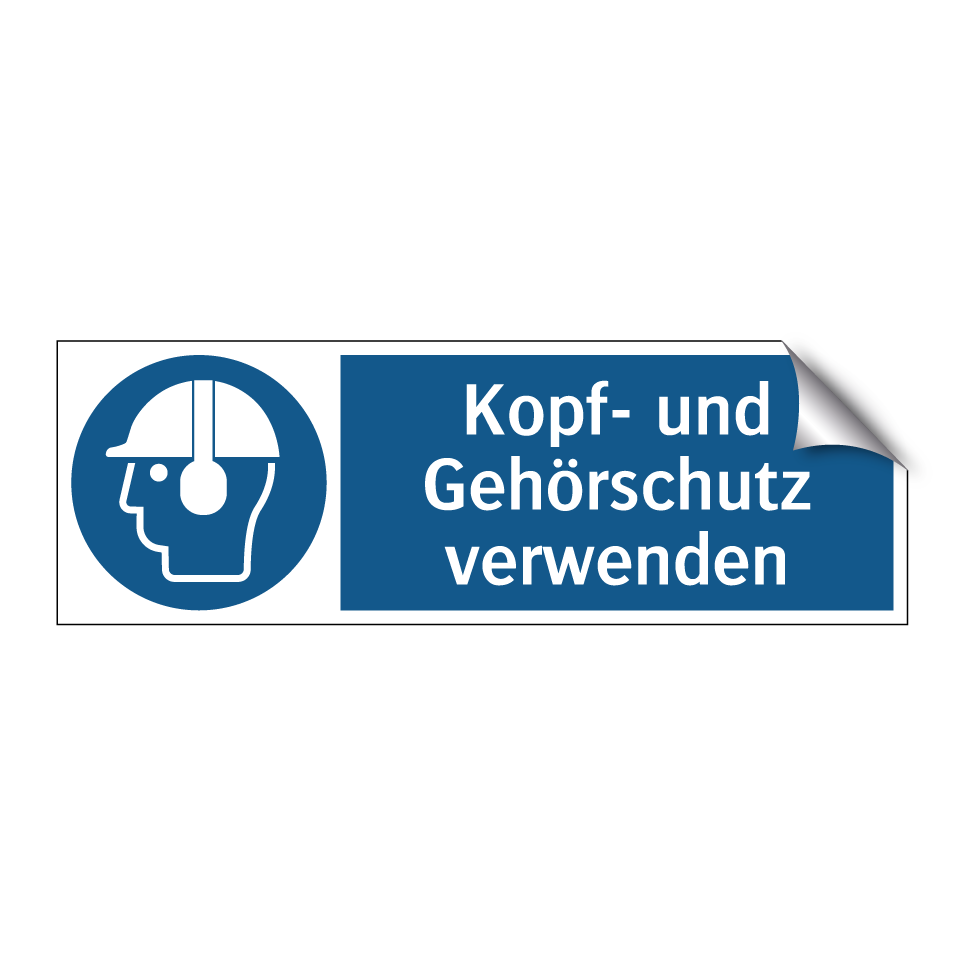 Kopf- und Gehörschutz verwenden