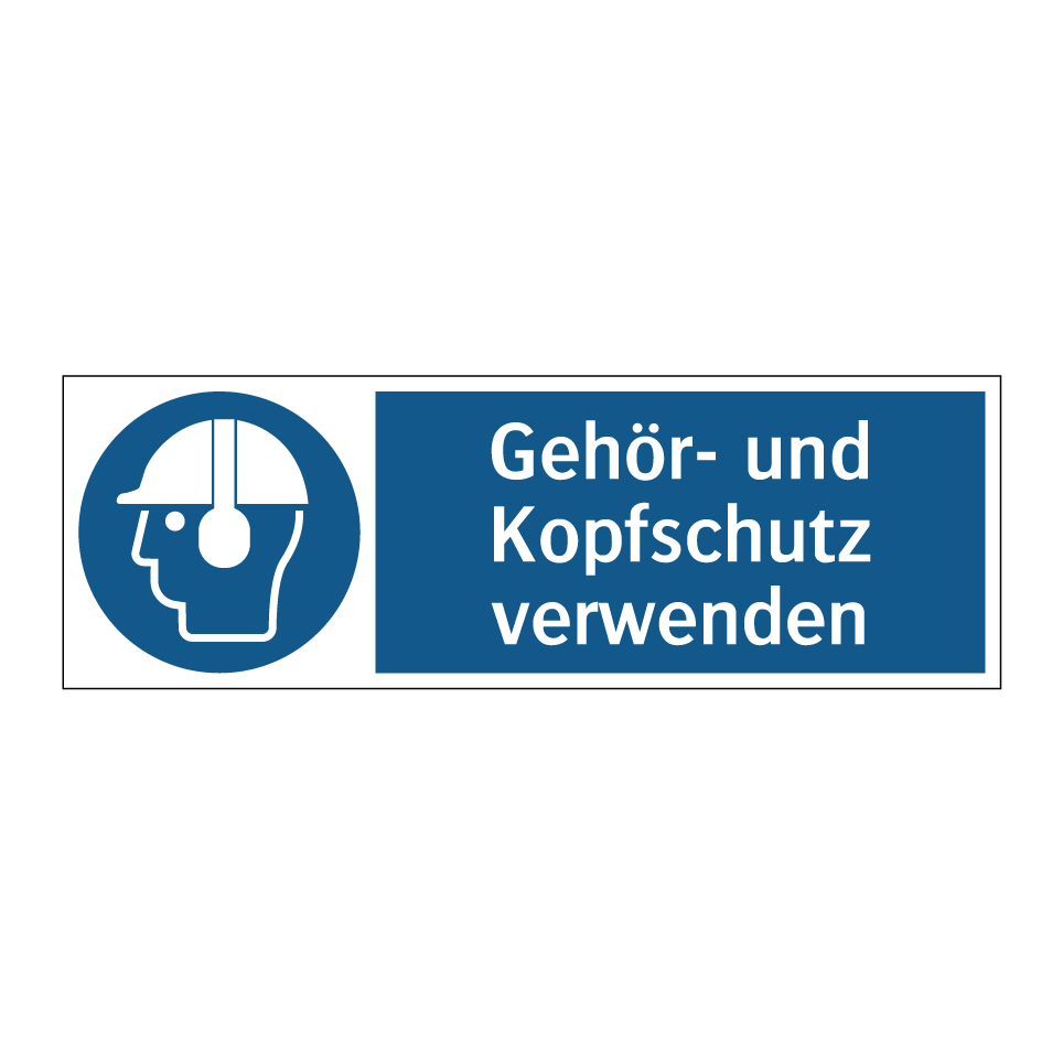 Gehör- und Kopfschutz verwenden