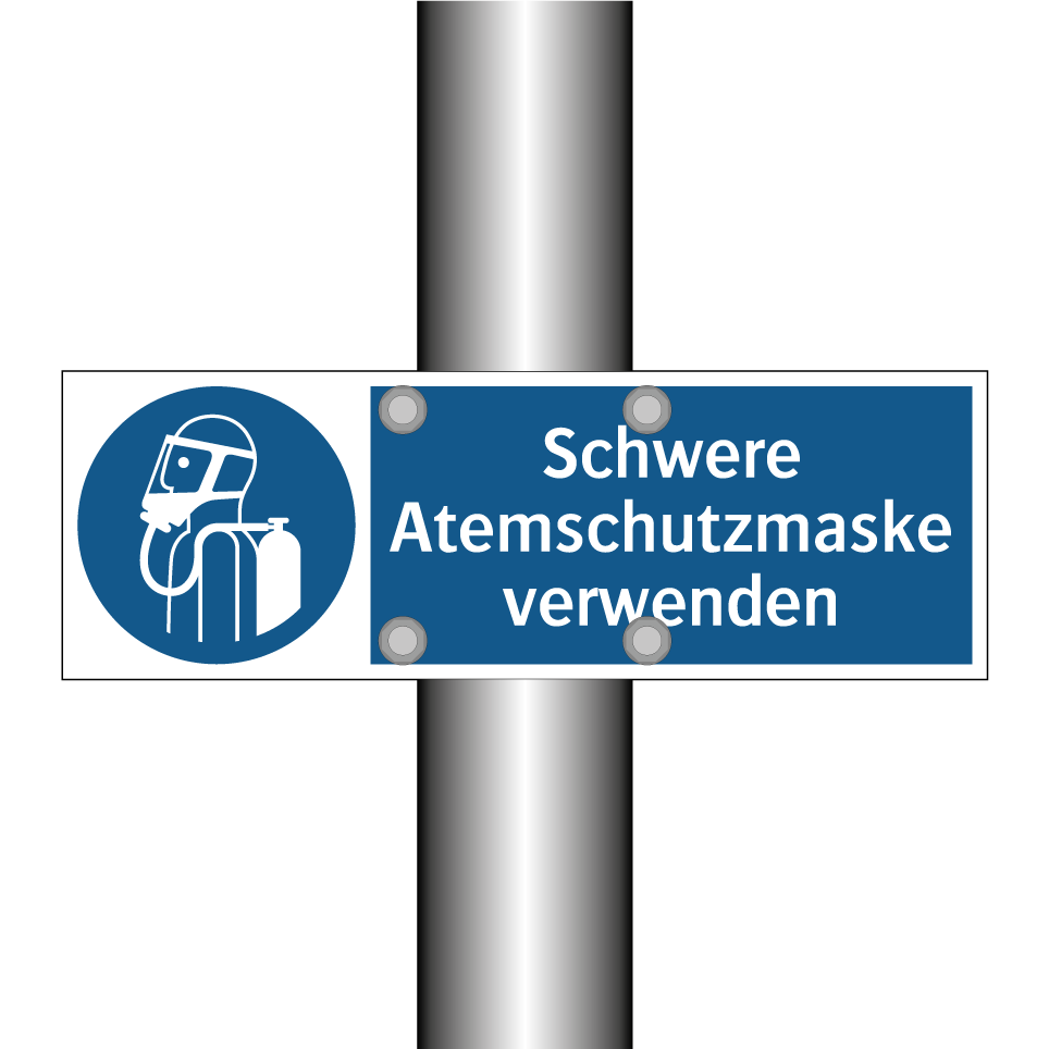 Schwere Atemschutzmaske verwenden