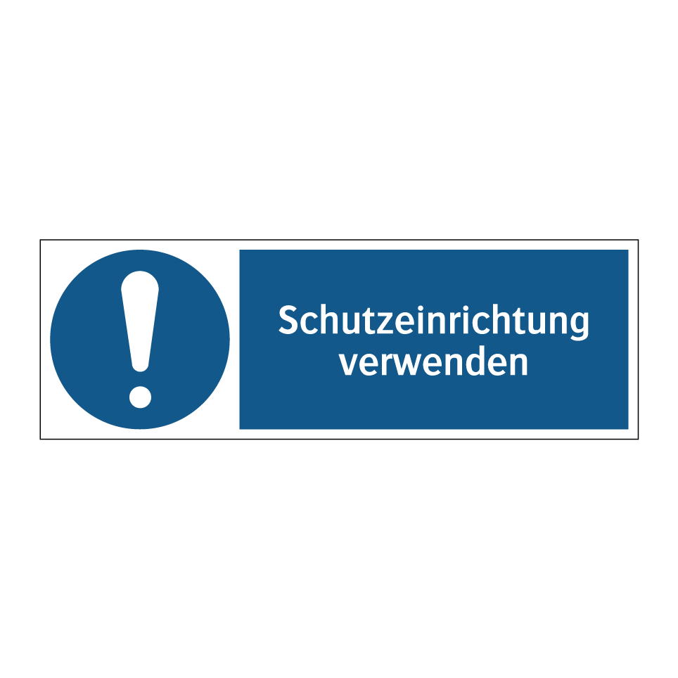 Schutzeinrichtung verwenden