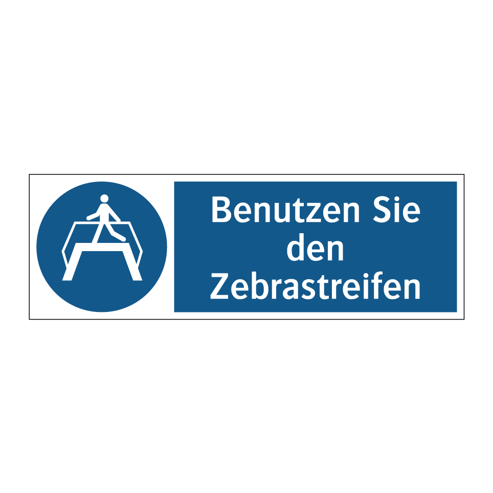Benutzen Sie den Zebrastreifen