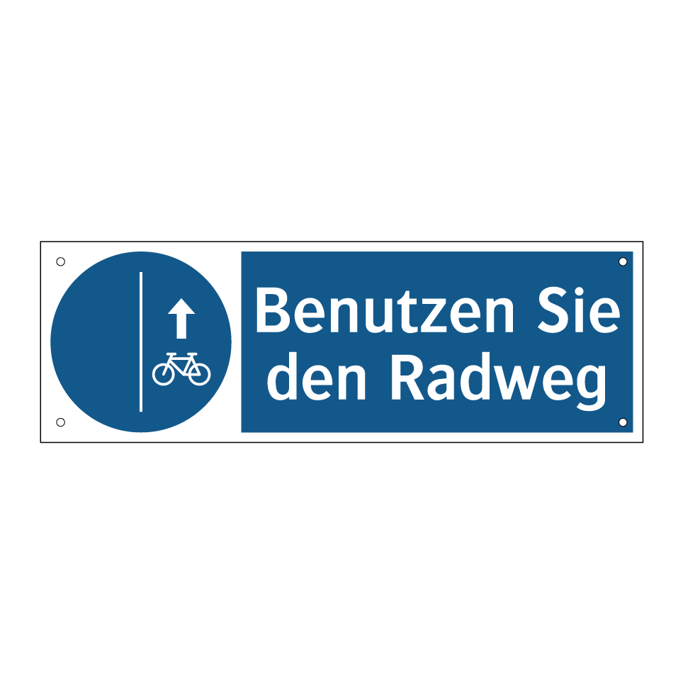 Benutzen Sie den Radweg