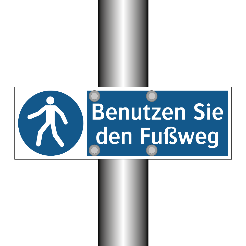 Benutzen Sie den Fußweg