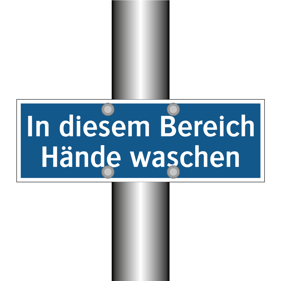 In diesem Bereich Hände waschen