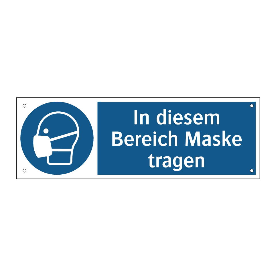 In diesem Bereich Maske tragen