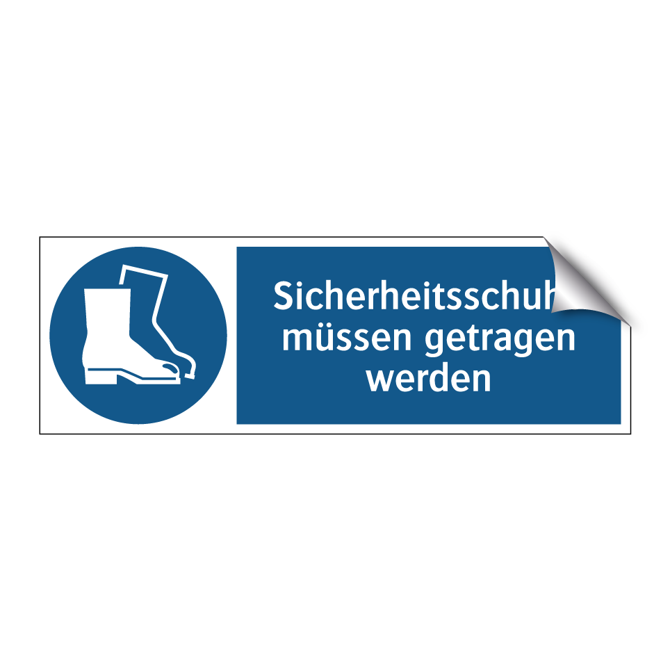 Sicherheitsschuhe müssen getragen werden