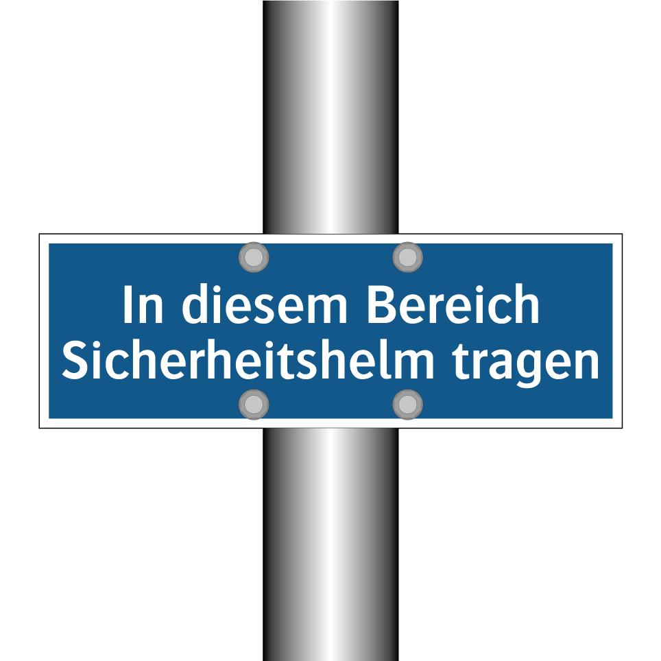 In diesem Bereich Sicherheitshelm tragen