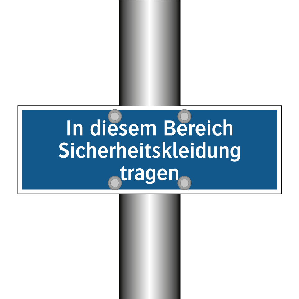 In diesem Bereich Sicherheitskleidung tragen