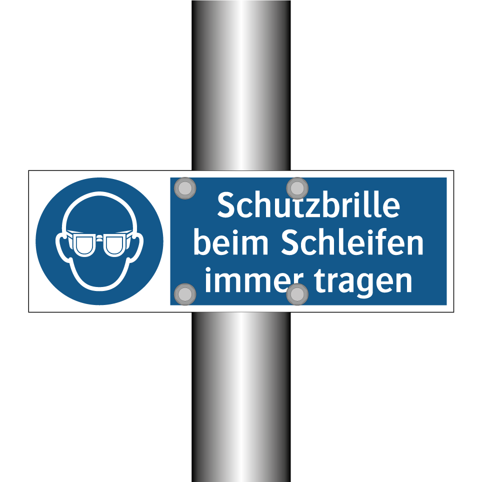Schutzbrille beim Schleifen immer tragen