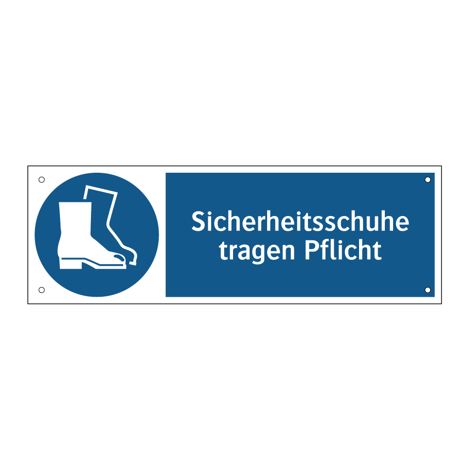 Sicherheitsschuhe tragen Pflicht