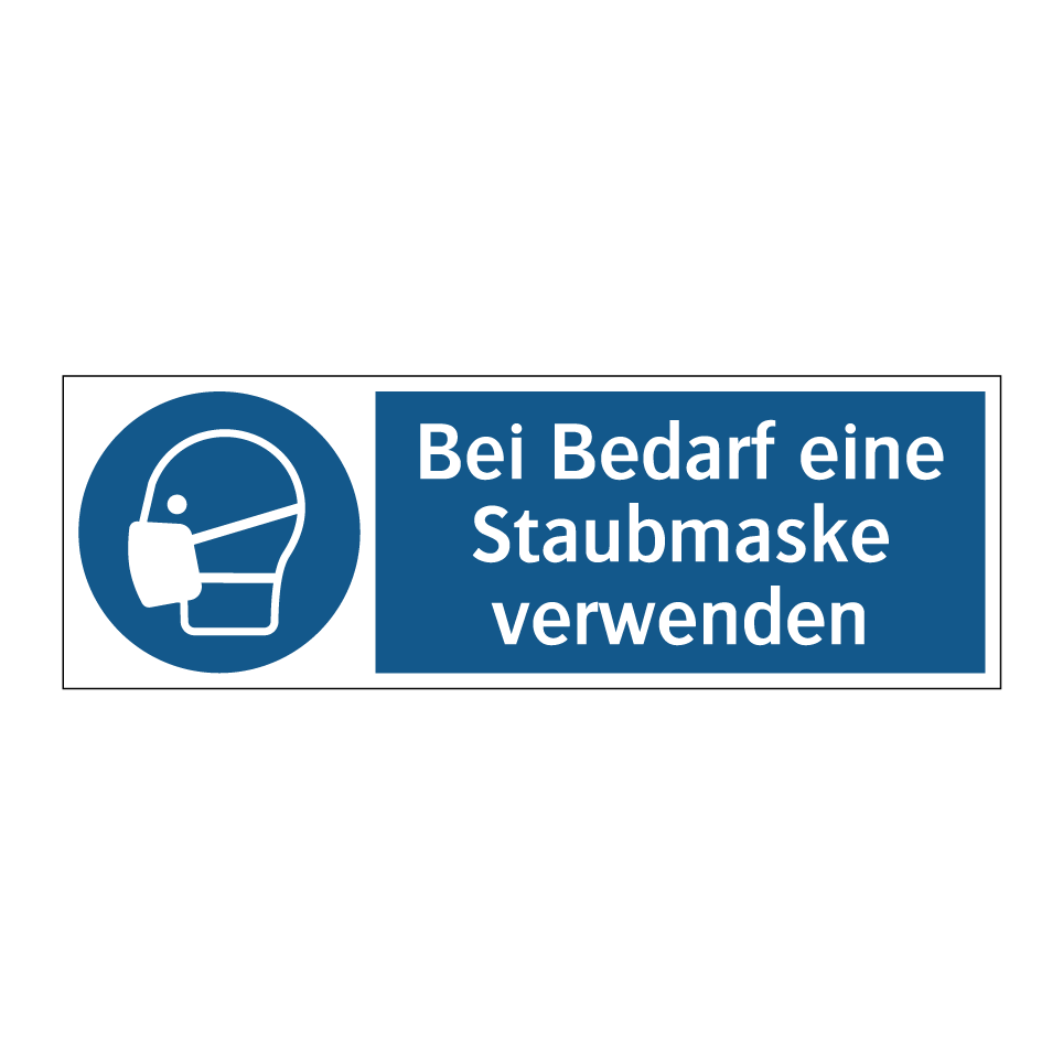 Bei Bedarf eine Staubmaske verwenden