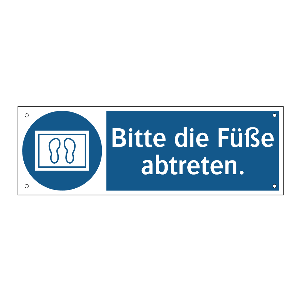Bitte die Füße abtreten.