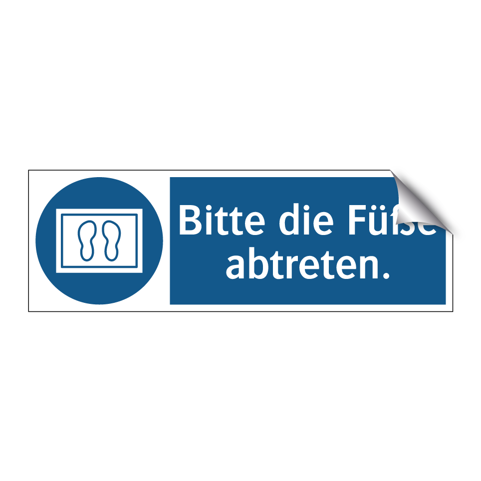 Bitte die Füße abtreten.